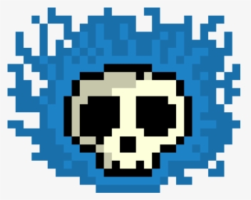 Flaming Skull Pixel Art, HD Png Download, Free Download