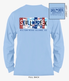 License Plate Long Sleeve Shirt- Carolina Blue - Sweatshirt, HD Png Download, Free Download