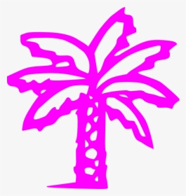 Palm Tree Clip Art Black, HD Png Download, Free Download