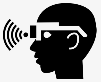Google Glasses With Wireless On A Man Head - Google Glasses Vector, HD Png Download, Free Download