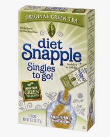 Diet Snapple Original Green Tea Singles To Go - Diet Snapple Singles To Go, HD Png Download, Free Download