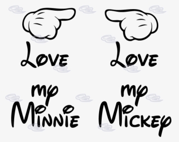 Mickey Mouse Hands Pointing - Her Mickey Im His Minnie, HD Png Download, Free Download