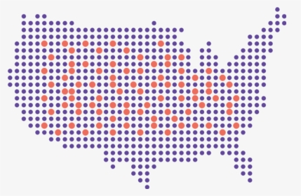 Map Of Usa Dots, HD Png Download, Free Download