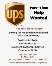 The Ups Store Of Ellijay Is Now Hiring - Poster, HD Png Download, Free Download