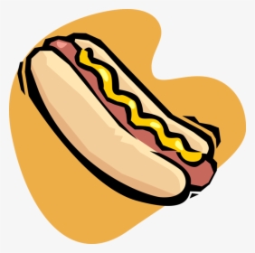 Vector Illustration Of Cooked Hot Dog Or Hotdog Frankfurter - Hot Dog Png Vector, Transparent Png, Free Download