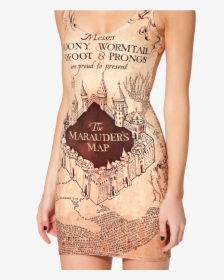 Transparent Marauders Map Png - Marauders Map Dress Blackmilk, Png Download, Free Download