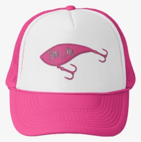 Fishing Lure Pink Bite Me Hat - Baseball Cap, HD Png Download, Free Download