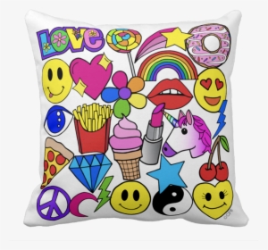 Emoji Love Throw Pillow - Cushion, HD Png Download, Free Download
