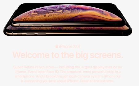 [iphone Xs] Welcome To The Big Screens - Iphone Xs Png Hd, Transparent Png, Free Download