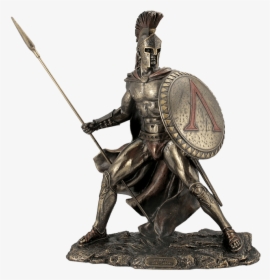 Leonidas Statue - Greek Warrior With Spear, HD Png Download, Free Download