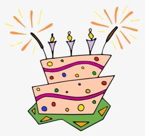 Birthday Cake, Party, Dessert, Food, Sweet, Candle, - Birthday Cake Clip Art, HD Png Download, Free Download