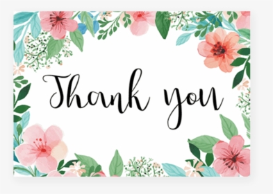 Clip Art Note Cards Infant Bridal - Thank You Card Floral, HD Png Download, Free Download