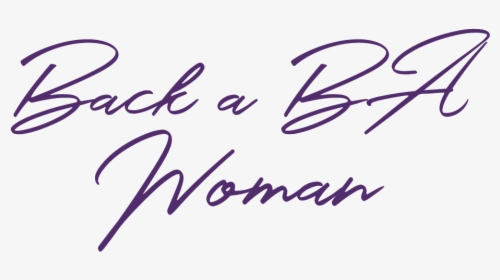 Back A Ba Woman Text - Handwriting, HD Png Download, Free Download