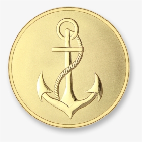 Anchor-faith Gold Plated L - Gold Coin Anchor, HD Png Download, Free Download