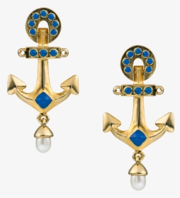 Marina Anchor Pearl Earrings - Earrings, HD Png Download, Free Download