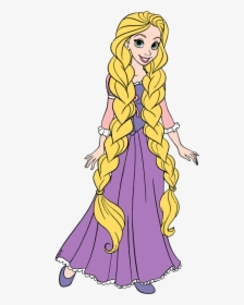 Princess Clipart Rapunzel Tangled - Rapunzel With 2 Braids, HD Png Download, Free Download