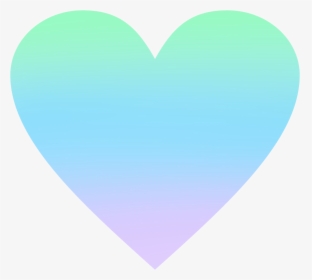 #shapes #heart #gradient #ombre #pastels #green #purple - Blue Green Ombre Heart, HD Png Download, Free Download