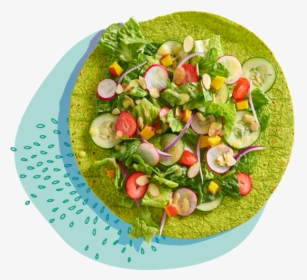 Open-faced Spinach Wrap - Salata Salad, HD Png Download, Free Download