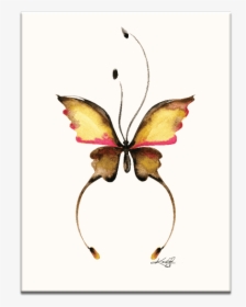 Watercolor Butterfly 14 Wall Art - Abstract Butterfly Drawing, HD Png Download, Free Download