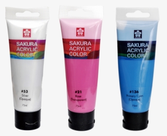 Acrylic Color In 75ml Tube - Sakura Acrylic Paint Review, HD Png Download, Free Download