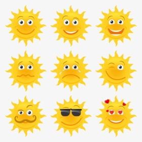 Sun Face Facial Smile Emoji Expression Cartoon Clipart - Clip Art Png, Transparent Png, Free Download