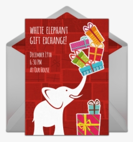 White Elephant Gift Exchange Invitation, HD Png Download, Free Download