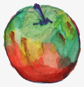 Apple Watercolor Painting Transparent Watercolor - Watercolor Apple Image Transparent, HD Png Download, Free Download