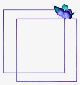 #mq #purple #butterfly #frames #border #borders #frame - Butterfly, HD Png Download, Free Download