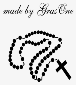 Rosary Lineart Free - Rosary Clipart Black And White, HD Png Download, Free Download