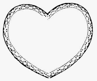 Decorative Heart Png - Valentine Black And White, Transparent Png, Free Download