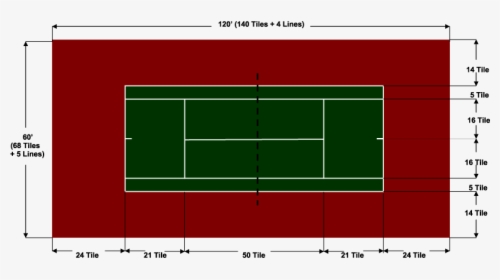 Standard Tennis Court, HD Png Download, Free Download