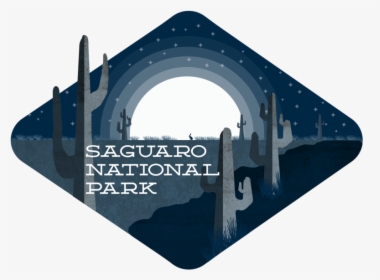 Saguaro National Park Logo Badge Vector Drawing Illustration - Graphics Of Saguaro National Park, HD Png Download, Free Download