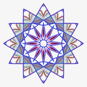 Prismatic Mandala Line Art Design 5 No Background - Transparent Background Snowflake Drawing Png, Png Download, Free Download