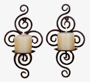 #candelabrodepared #hierroforjado #velas - Wrought Iron Wall Mounted Candle Holder, HD Png Download, Free Download