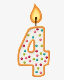 Velas De Cumpleaños Con Números - 4 Candle Png, Transparent Png, Free Download