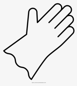 Rubber Gloves Coloring Page - Gloves Coloring Page, HD Png Download, Free Download