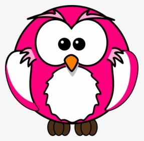 Pink Owl Svg Clip Arts - Cartoon Owl Transparent Background, HD Png Download, Free Download