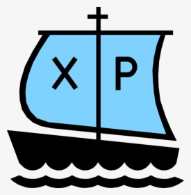 Vector Illustration Of Christian Sailing Boat With - Christian Symbols With A Boat And Its Name, HD Png Download, Free Download
