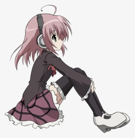 Transparent Anime Headphones Png - Anime Girl Sitting Down, Png Download, Free Download