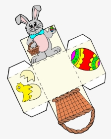 Easter Egg Basket Template Clipart , Png Download - Easter Egg Basket Template, Transparent Png, Free Download