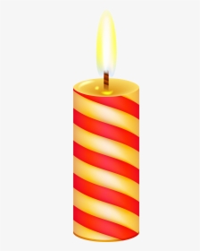 Candle Yellow Red Png Clip Art - Birthday Candles Png Red Yellow, Transparent Png, Free Download