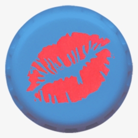 Polyester Button Kissing Lips - Circle, HD Png Download, Free Download