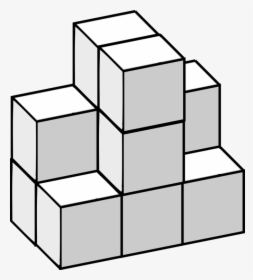 Cube Three-dimensional Space Symmetry Line Art - 3d Dimensional Rubik's Cube, HD Png Download, Free Download