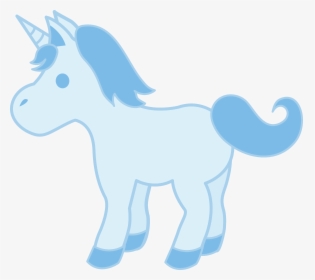 Cute Baby Blue Unicorn - Blue Baby Horse, HD Png Download, Free Download