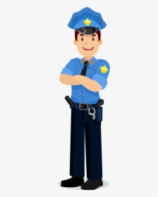 Policeman Clipart Png Of A Dog Funny Pilot Cartoon - Occupation Clipart, Transparent Png, Free Download