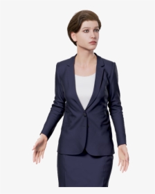 Business Suit For Women Transparent Background - Business Woman 3d Model, HD Png Download, Free Download