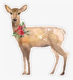 Christmas Deer Print & Cut File - Stag And Doe, HD Png Download, Free Download
