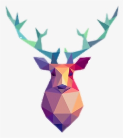 #geometric #deer #christmas - Geometric Deer Png, Transparent Png, Free Download