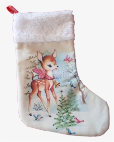 #stocking #christmas #deer #freetoedit - Christmas Stocking, HD Png Download, Free Download