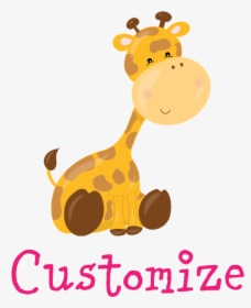 Custom Baby Giraffe Mousepad - 12 Months Old Sticker, HD Png Download, Free Download